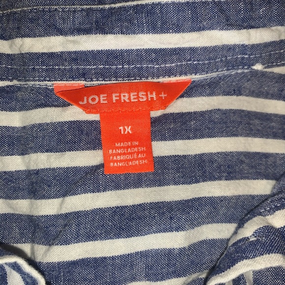 Joe Fresh white & blue denim fit n flare dress - Picture 9 of 13